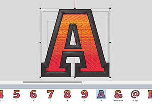 DesignShop 12 Funktion - Alphabetische Zeichen mit Farbverlauf